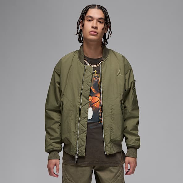 Nike bomber jacket green cheap